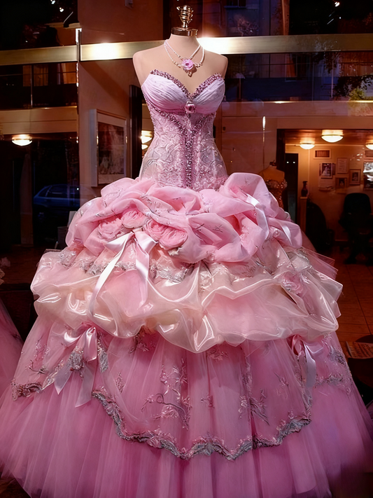 Glänzendes Ballkleid mit herzförmigem Pailletten-Meerjungfrauen-Abendkleid, Galakleid, Geburtstagspartykleid, D3415