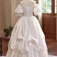 Vintage Wedding Dress Off Shoulder Pleated Wedding Dress D3684