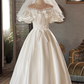Robe de mariée beauté A-Line, décolleté en cœur, plissée, D3302