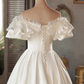Robe de mariée beauté A-Line, décolleté en cœur, plissée, D3302
