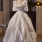 Robe de mariée beauté A-Line, décolleté en cœur, plissée, D3302