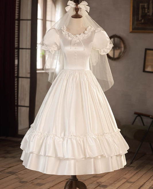 Robe de mariée beauté A-Line, décolleté en cœur, plissée, D3302