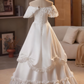 Robe de mariée beauté A-Line, décolleté en cœur, plissée, D3302