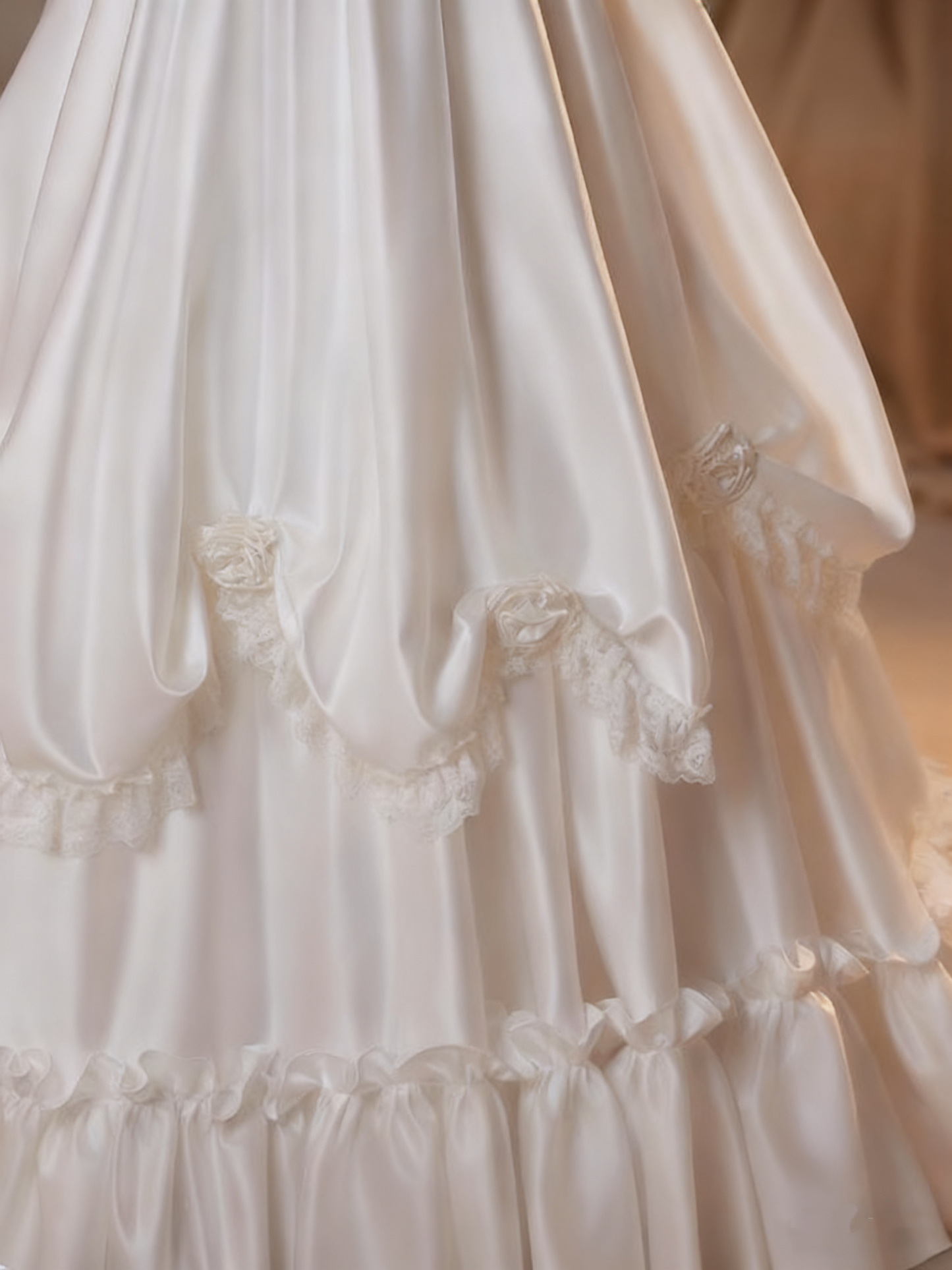 Robe de mariée beauté A-Line, décolleté en cœur, plissée, D3302