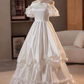 Robe de mariée beauté A-Line, décolleté en cœur, plissée, D3302