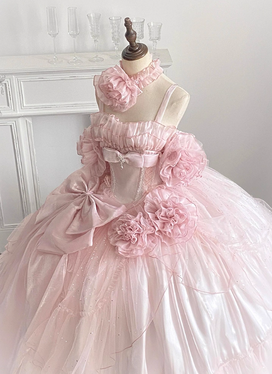 Sweet Prom Dress Spaghetti Straps Tulle Pleated Ball Gown Evening Dress Quinceanera Dress    D3692