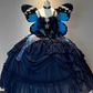 New Arrival Prom Dress Dark Blue Spaghetti Straps Pleated Ball Gown Evening Dress Quinceanera Dress    D3693