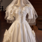 Robe de mariée beauté A-Line, décolleté en cœur, plissée, D3302