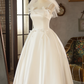 Robe de mariée beauté A-Line, décolleté en cœur, plissée, D3302