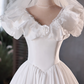 Robe de mariée beauté A-Line, décolleté en cœur, plissée, D3302