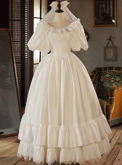 Robe de mariée beauté A-Line, décolleté en cœur, plissée, D3302