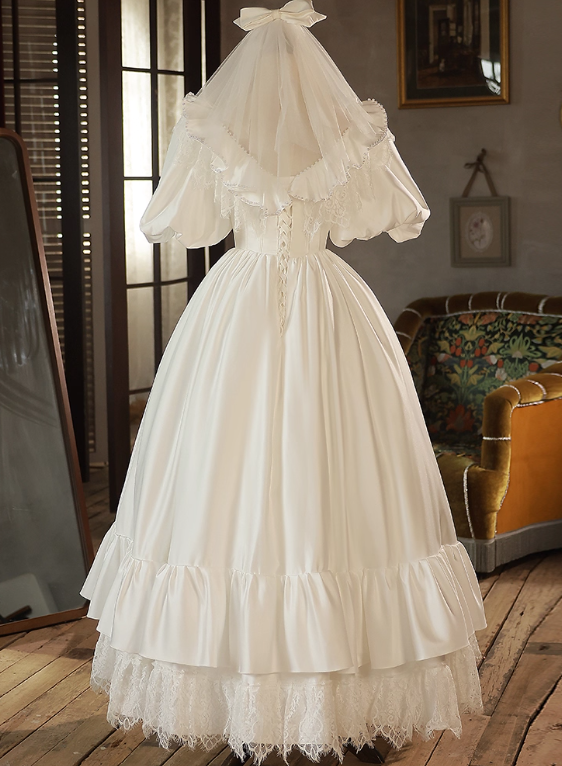 Robe de mariée beauté A-Line, décolleté en cœur, plissée, D3302