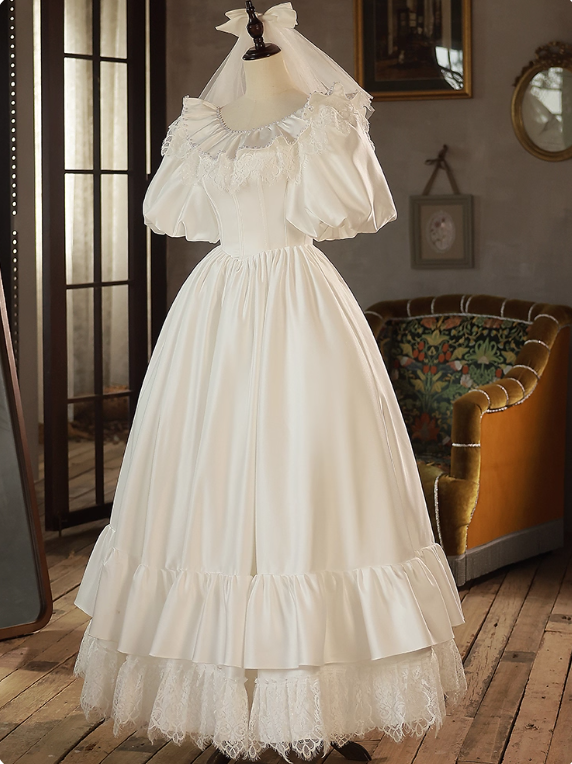 Robe de mariée beauté A-Line, décolleté en cœur, plissée, D3302