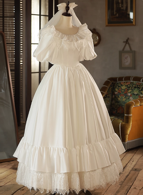 Robe de mariée beauté A-Line, décolleté en cœur, plissée, D3302