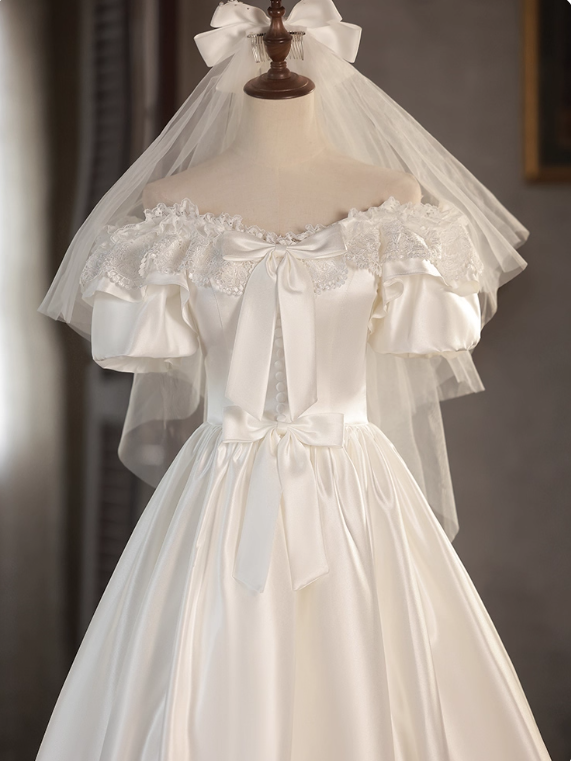 Beauty Brautkleid A-Linie Herzausschnitt Plissee Brautkleid D3302