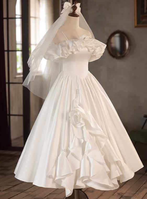Beauty Brautkleid A-Linie Herzausschnitt Plissee Brautkleid D3302