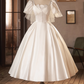 Robe de mariée beauté A-Line, décolleté en cœur, plissée, D3302