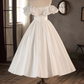 Beauty Brautkleid A-Linie Herzausschnitt Plissee Brautkleid D3302