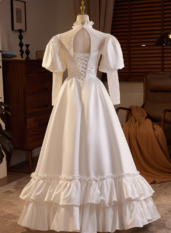 Beauty Brautkleid A-Linie Herzausschnitt Plissee Brautkleid D3302