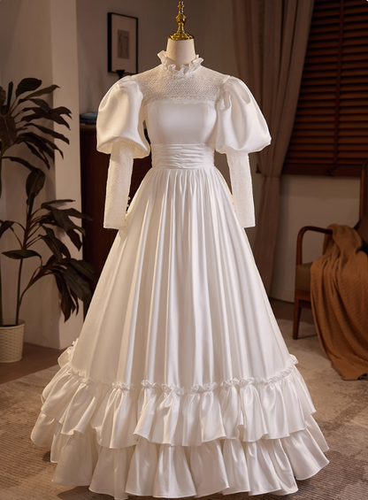Beauty Brautkleid A-Linie Herzausschnitt Plissee Brautkleid D3302