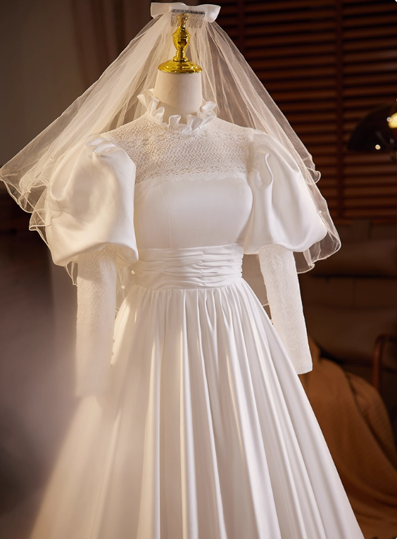 Beauty Brautkleid A-Linie Herzausschnitt Plissee Brautkleid D3302