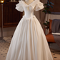 Stunning Wedding Dress V-neck Tulle Pleated Wedding Dress  D3706