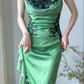 Beauty Prom Dress Spaghetti Straps Pleated Ruffle Evening Dress Party Dress    D3708