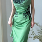 Beauty Prom Dress Spaghetti Straps Pleated Ruffle Evening Dress Party Dress    D3708