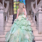 New Arrival Prom Dress Strapless Tulle Flower Ball Gown Sweet 16 Dress    D3711