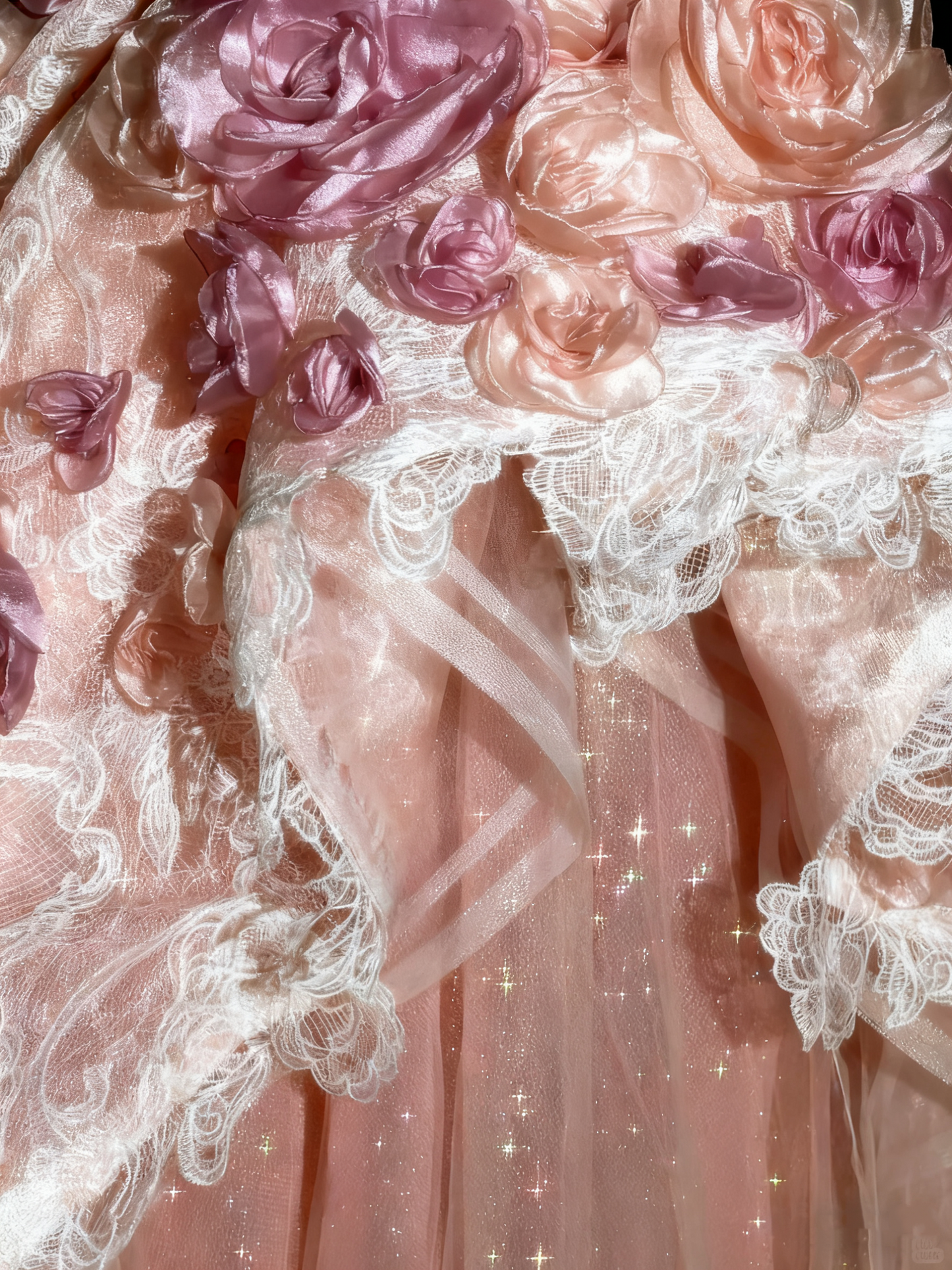 Popular Prom Dress Sweetheart Lace Flower Ball Gown Sweet 16 Dress Evening Dress   D3712