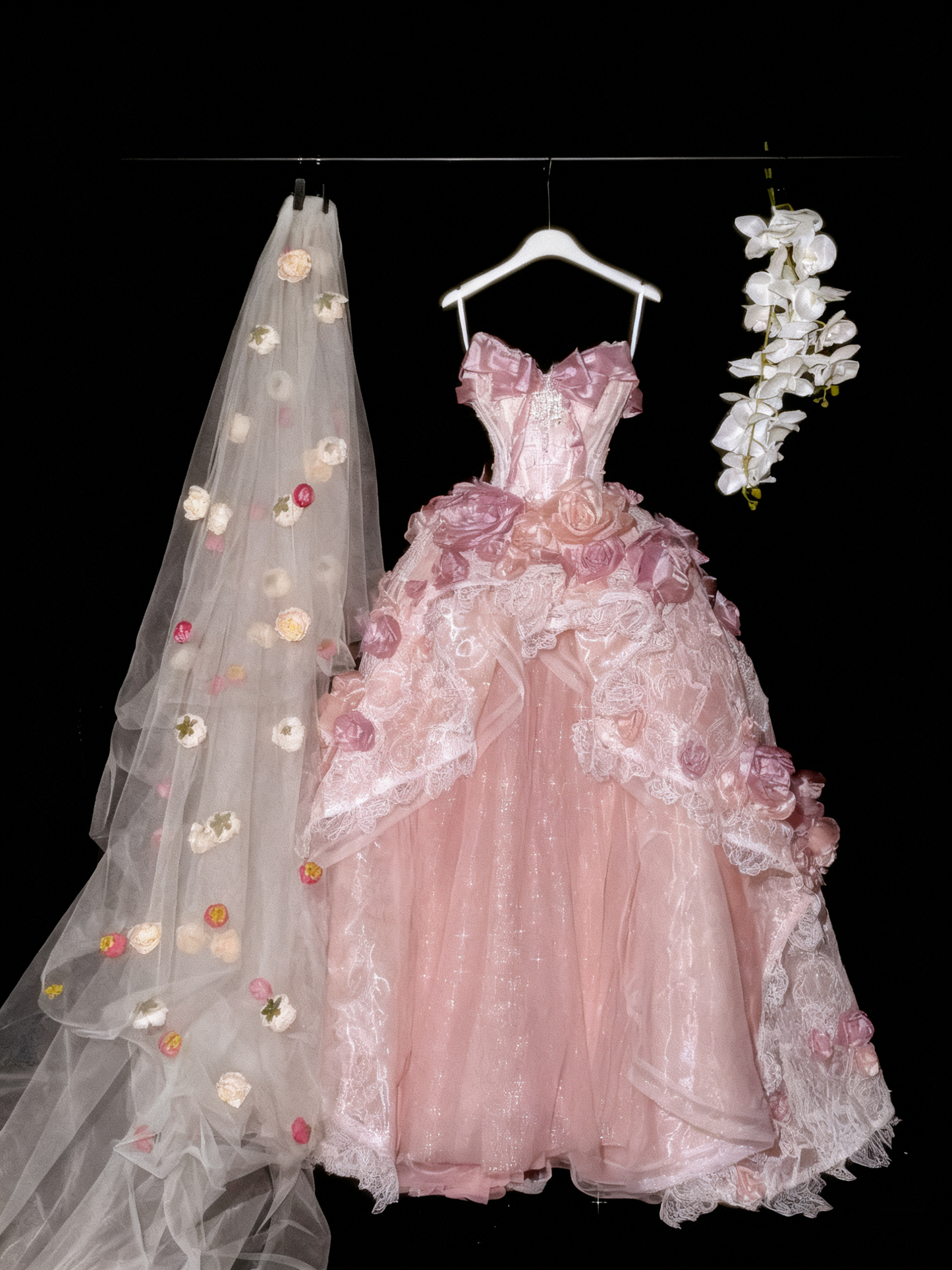 Popular Prom Dress Sweetheart Lace Flower Ball Gown Sweet 16 Dress Evening Dress   D3712