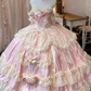 Sweet Prom Dress Sweetheart Pleated Tiered Ball Gown Quinceanera Dress Evening Dress   D3719