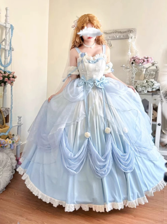 Stunning Prom Dress Spaghetti Straps Tulle Pleated Ball Gown Sweet 16 Outfits Evening Dress   D3724