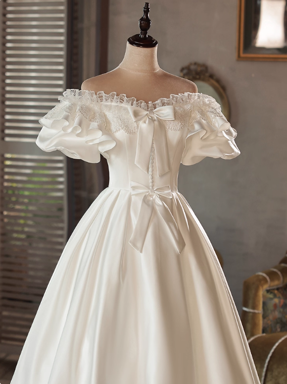 Beauty Brautkleid A-Linie Herzausschnitt Plissee Brautkleid D3302