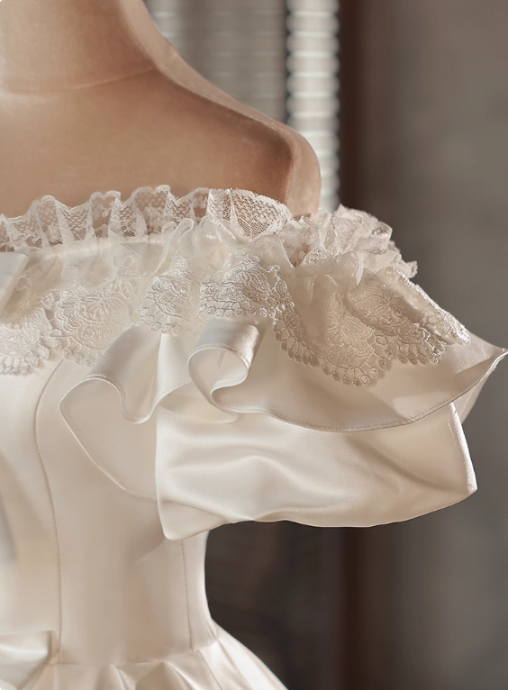 Beauty Brautkleid A-Linie Herzausschnitt Plissee Brautkleid D3302