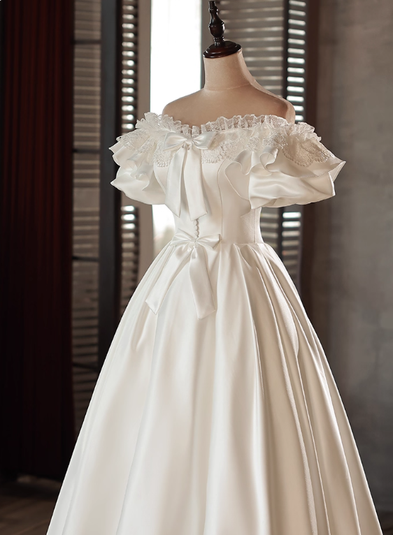 Beauty Brautkleid A-Linie Herzausschnitt Plissee Brautkleid D3302