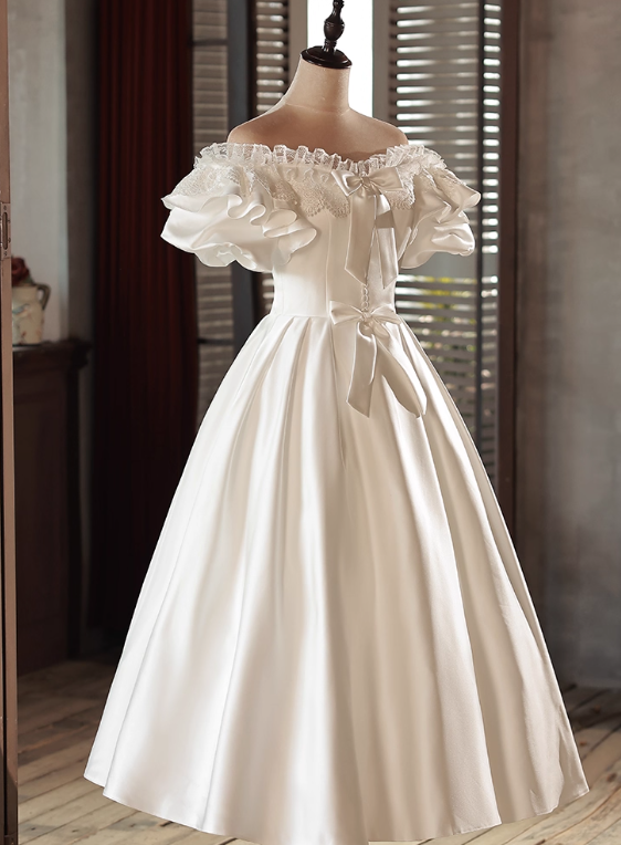 Beauty Brautkleid A-Linie Herzausschnitt Plissee Brautkleid D3302
