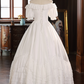 Robe de mariée beauté A-Line, décolleté en cœur, plissée, D3302