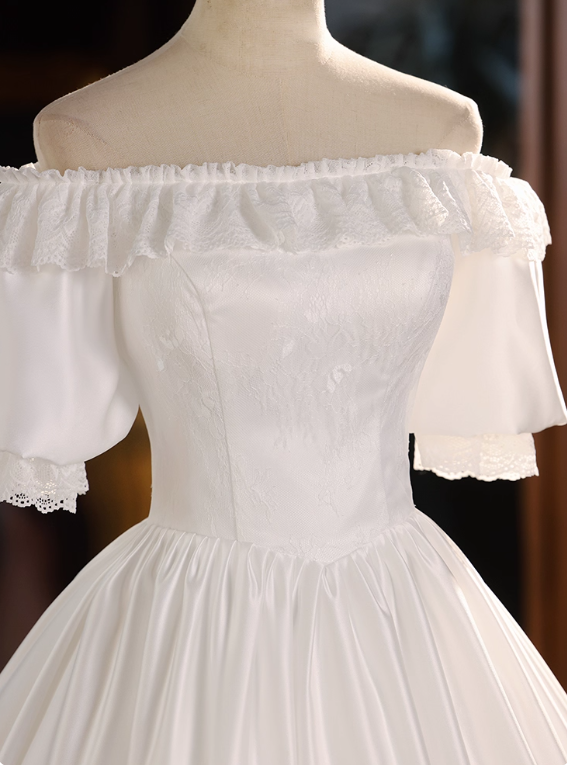Robe de mariée beauté A-Line, décolleté en cœur, plissée, D3302