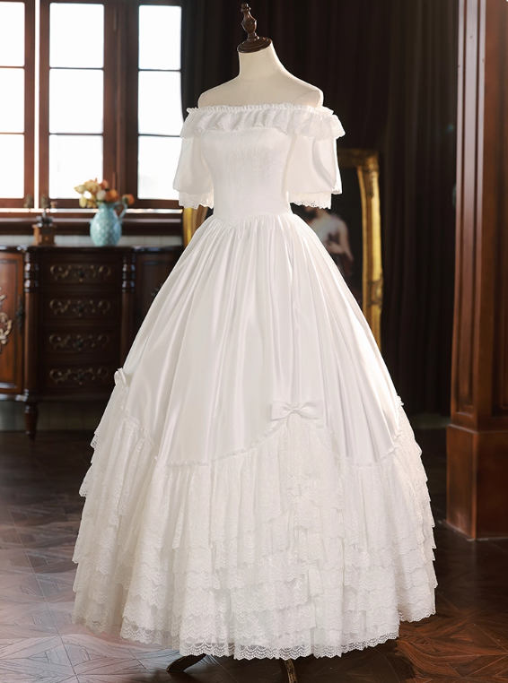 Robe de mariée beauté A-Line, décolleté en cœur, plissée, D3302