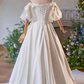 Robe de mariée beauté A-Line, décolleté en cœur, plissée, D3302