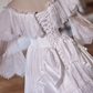 Vintage Wedding Dress V-neck Lace Pleated Wedding Dress  D3734