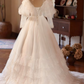 Vintage Wedding Dress High Collar Pleated Lace Wedding Dress  D3739