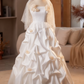 Newest Wedding Dress Strapless Flower Pleated Wedding Dress  D3741
