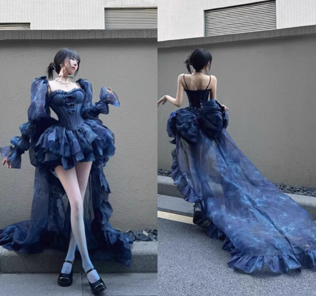 Robe de soirée courte plissée à bretelles spaghetti, tenue de soirée d'anniversaire, robe de cocktail D3339