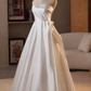 Robe de mariée beauté A-Line, décolleté en cœur, plissée, D3302