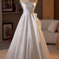 Robe de mariée beauté A-Line, décolleté en cœur, plissée, D3302