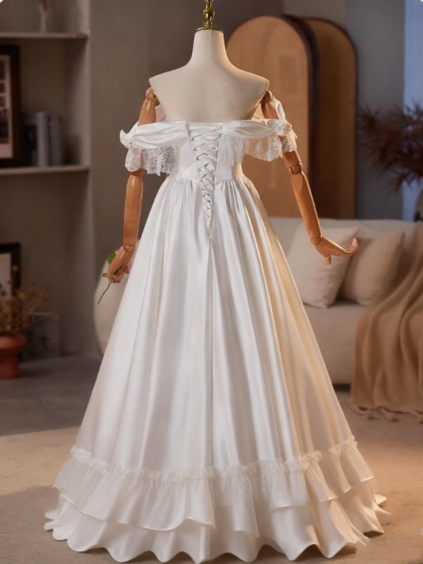 Beauty Brautkleid A-Linie Herzausschnitt Plissee Brautkleid D3302