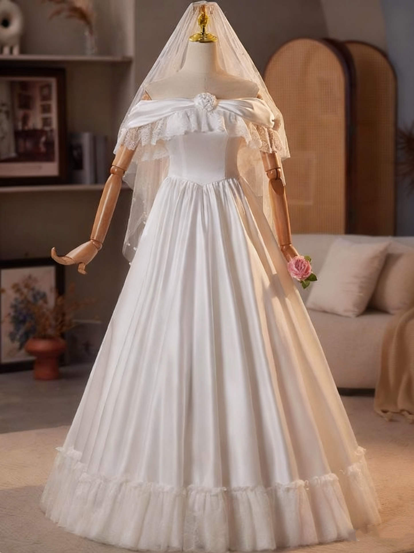 Beauty Brautkleid A-Linie Herzausschnitt Plissee Brautkleid D3302