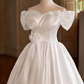 Robe de mariée beauté A-Line, décolleté en cœur, plissée, D3302